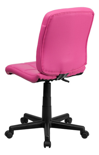 Flash Furniture - Silla Giratoria De Respaldo Medio De Vini. Color Rosado