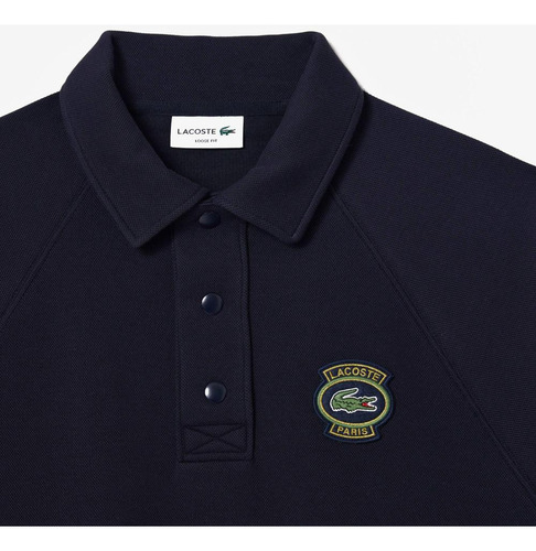 Polerón Lacoste Sh7881 Hombre Negro