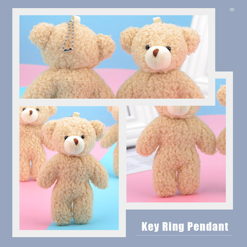 3 Adorables Muñecos De Peluche Con Forma De Oso Colgante Par