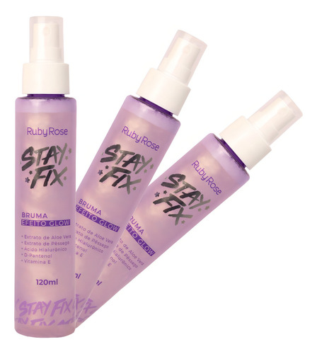 Bruma Facial Efeito Glow Stay Fix Ruby Rose