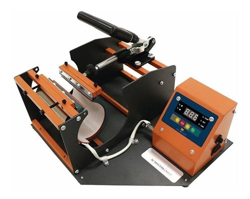 Prensa  sublimadora semiautomática Mecolour Mug Heat Press preta e laranja 110V/220V