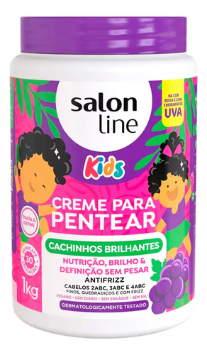Salon Line Creme Pentear Uva + Gelatina Super Transição
