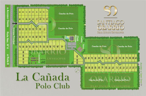 Lote En Venta De 2400m2 En Barrio La Cañada Polo Club De Lujan