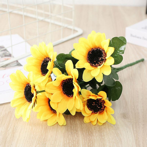 Girasol Artificial, Regalo, Decoración Del Hogar, Color Amar