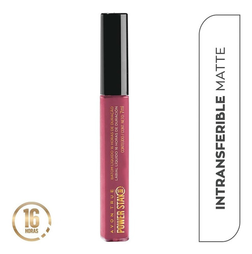 Avon Power Stay Labial Mate Líquido Indeleble 16h Color RUN ON ROUGE