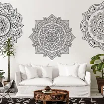 Comprar 4 Piezas Medio Mandala Calcomania De Pared Boho Mandala De