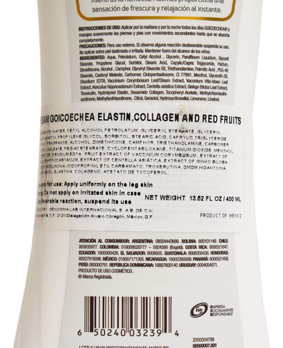 Crema Topnice Goicoechea Reafirmante Para Varices 400ml