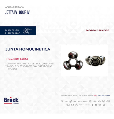 Tripoide Junta Homocinetica Jetta 2004 2.0 8v 1h0498103