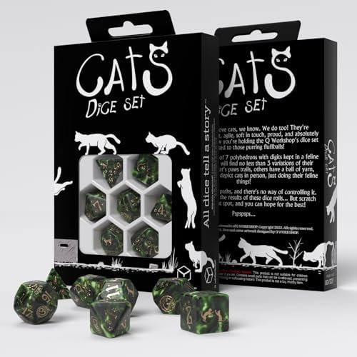 Juego De Dados Pixel Con Diseño Gato Exclusivo Q-workshop