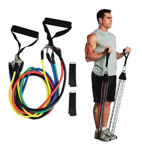 Set 5 Bandas Elásticas Con Agarre Resistencia Entrenamiento