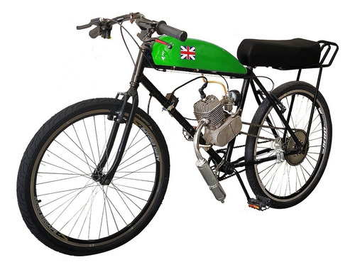 Bicicleta Motorizada Café Racer Sport Banco Xr Cor Verde Field