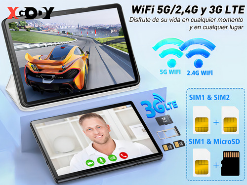 Tablet Xgody N06 PRO 10.1'' Android 13 8GB RAM 256GB Dual SIM WiFi 2.4G/5G Bluetooth 5.0