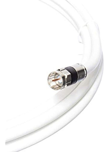 El Cable Coaxial Del Cable Coaxial Blanco Rg6 Del Cimple Co 