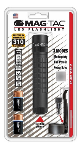 Maglite Mag-tac - Linterna Led Cr123 De 2 Celdas, Bisel Liso