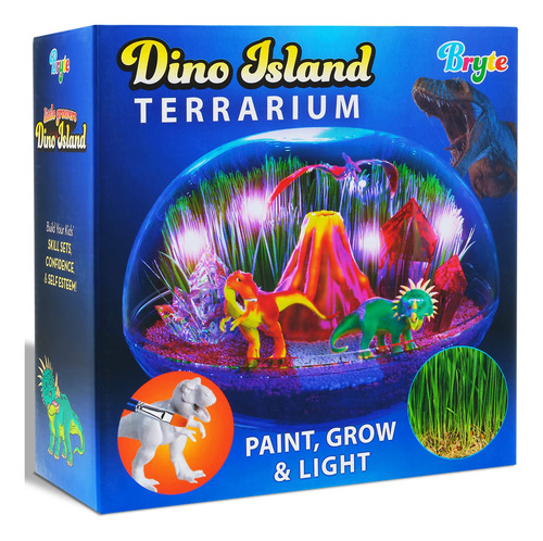 Bryte Kit De Terrario De Dinosaurio Para Nios: Isla De Dino,