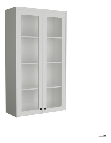 Cristaleira 80cm 2 Portas Com Vidro Cozinha Sevilha De