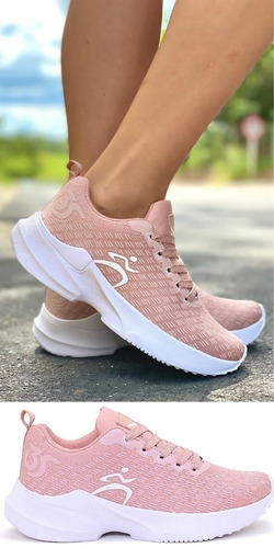 Tenis Feminino Academia Caminhada Crossfit Gel Corrida Black