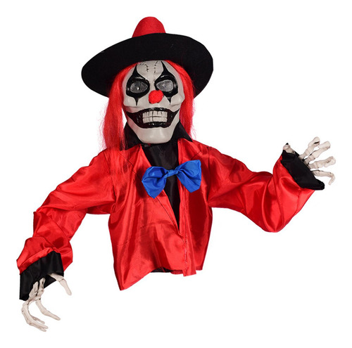 Creepy Clown Ghost Lawn Stake Patio Prop Halloween