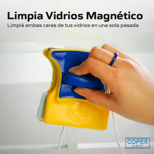 Limpia Vidrios Magnetico 2 En 1 Limpiador Doble 8 Mm Espesor