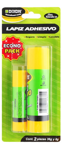 Lápiz Adhesivo Pegamento Barra Blanco Escolar Dixon 8 Y 36g