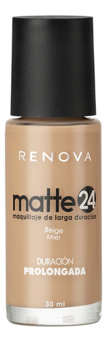 Base de Maquillaje Líquida Renova Matte 24 Beige Miel 30ml