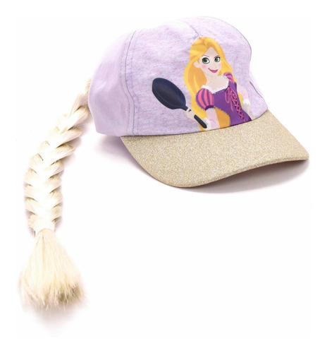 Gorra Con Trenza Niña Modelo Princesa Rapunzel Disney Nuevo