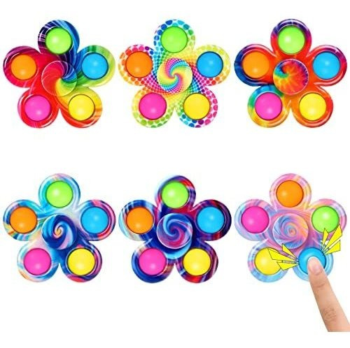 Wellvo 6 Pack Fidget Spinners Para Niños Fiesta 77l8b