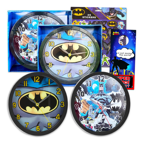 Batman Juego De Reloj De Pared, Paquete De Decoracion De Hab