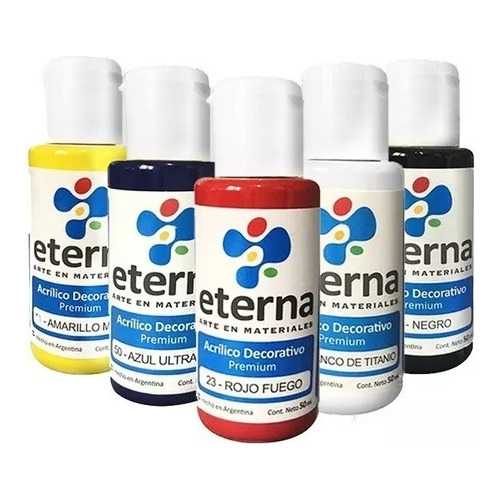 Acrilico Eterna 50ml. Colores Comunes X 10 Unidades