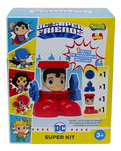 Massinha De Modelar Dc Super Friends Super Kit Superman 2162