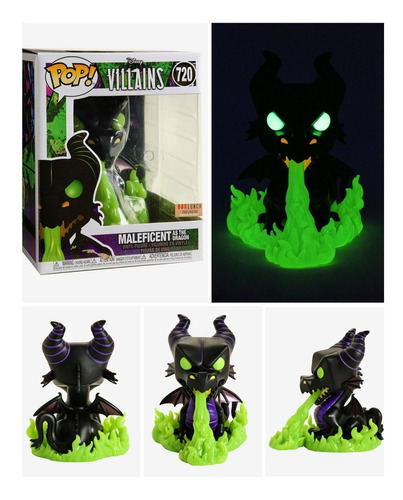 Maleficent Dragón 720 Box Lunch Funko Pop Brilla Glow Nuevo