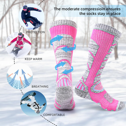 Calcetines De Esquí 2 Pares Para Hombres Y Mujeres