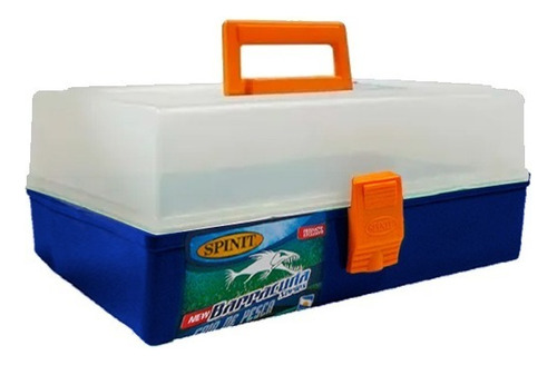 Caja Kit De Pesca Spinit Barracuda Con 1 Bandeja Herramienta Color Azul