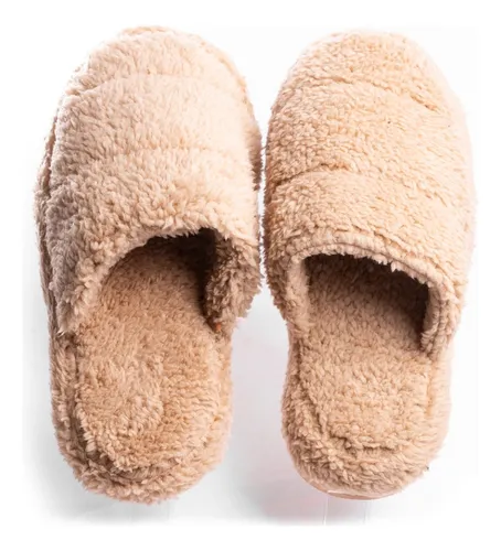 Pantuflas Hombre Peluche Ojotas Chinelas Cómodas Liviana