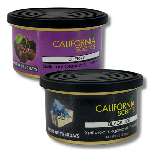 2 Aromatizantes California Scents Cherry Y Black Ice H-200