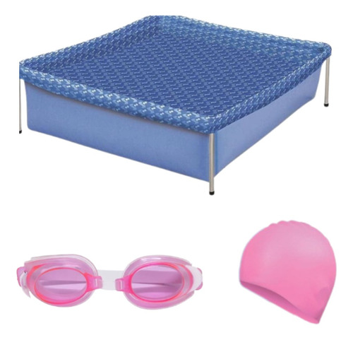 Kit Lazer Piscina + Oculos De Natação + Touca De Mergulho