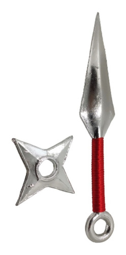 Shuriken Y Kunai De Plastico Plateado Figura Arma Juguete  