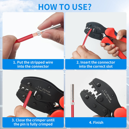 Crimping Pliers For Awg22-16 Terminals Wire Terminal Tools