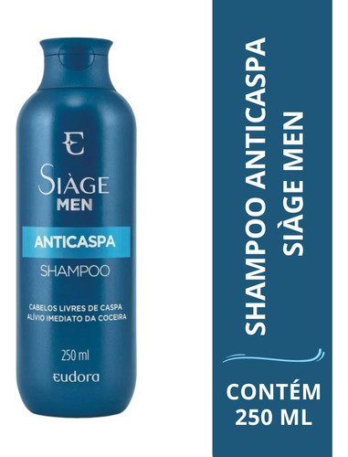  Shampoo Masculino Anticaspa 250 Ml Siàge Men - Eudora