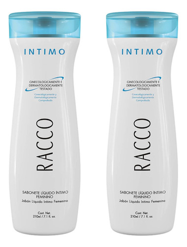 Kit 2 Sabonete Liquido Intimo Feminino Racco 210ml Limpeza