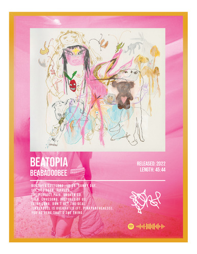 Poster Beabadoobee Beatopia Album Music Firma 120x80