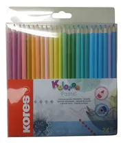 Comprar Creyones De Madera Triangulares Kores Pastel ( 24 Colores )