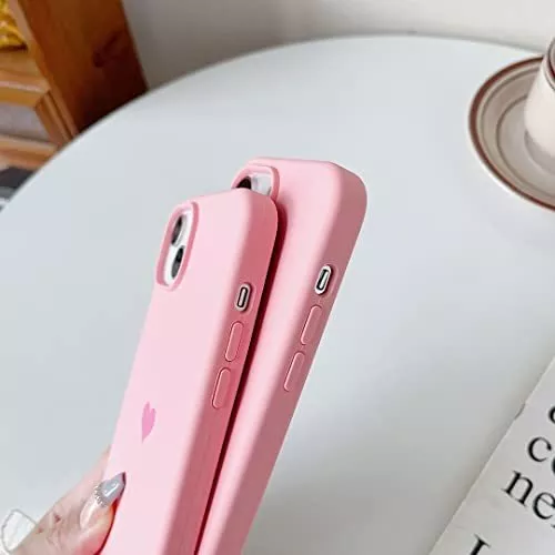 Jmltech Funda de silicona para iPhone 14 Pro Max con bonito corazón  femenino para mujeres con forro de microfibra suave antiarañazos funda  protectora