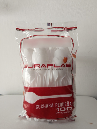 Cucharas Dulcera Blanca Suraplast Caja 120 Paq X 100 Und 