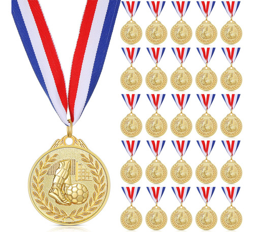 Set De 24 Medallas De Oro De Estilo Medallas De Fútbol