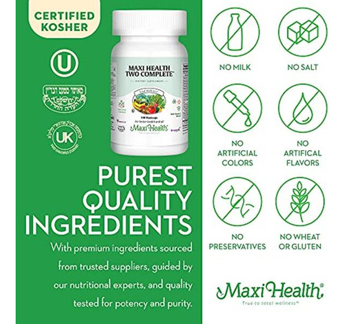 Maxi Health Two Complete Multivitaminas 180 Cápsulas