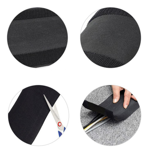 2 Funda Protectora De Cable Ajustable Cables De Para Piso 1m