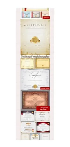 Vectores De Diplomas, Certificados Para Editar Mas De 500