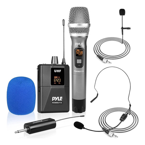 Kit De Sistema De Micrófono Inalámbrico Pyle Uhf - Micrófono