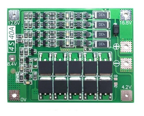 Placa Bms 4s 40a 16.8v Com Balanceamento